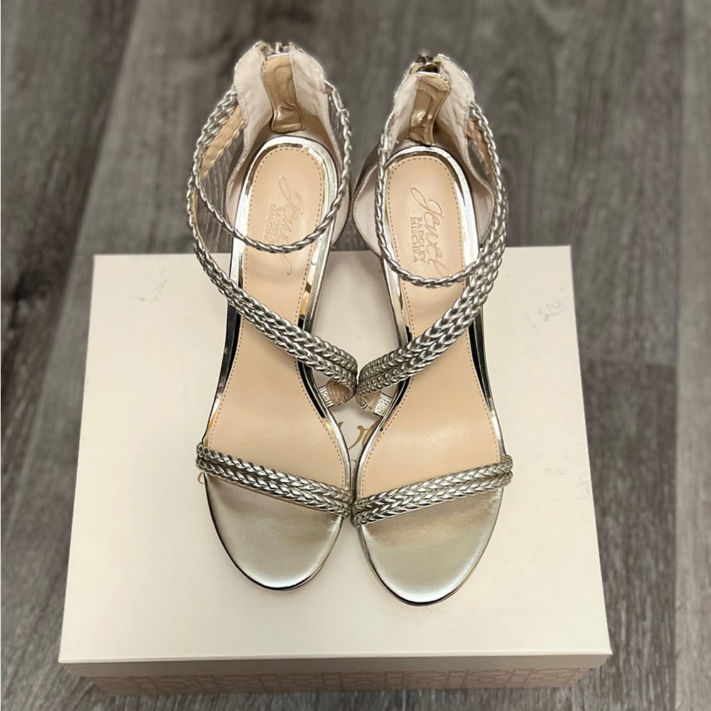 Jewel Bradley Mischka Women’s Suzy Wedge Sandal.